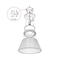 Flos Replacement Cable Clamps and Screws for Romeo Moon Lamp
