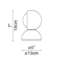 Artemide Eclisse E14 25W Lampada da Tavolo Bianco By Vico