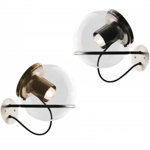 Oluce The Globe Wall Lamp With Diffused Light Vintage Design by