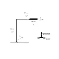 Lumina FLO Grommet F46 Recessed Dimmable LED Table Lamp By