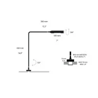 Lumina FLO Grommet F20 Dimmable LED Surface Table Lamp By