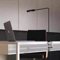 Lumina FLO Clamp LED Dimmable Table Lamp with Clamp By Foster +