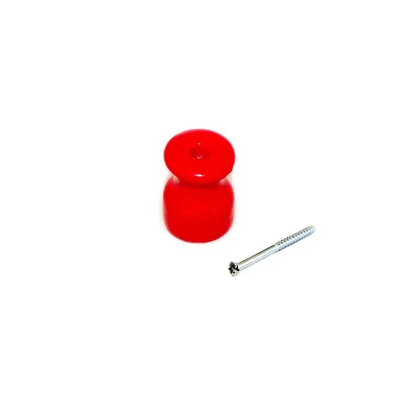 Vintage Porcelain Milano Isolator Red with screw 22 x 16 mm Vintage Porcelain Milano Isolator Red with screw 22 x 16 mm