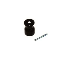 Vintage Porcelain Milano Isolator Black with screw 22 x 16 mm Vintage Porcelain Milano Isolator Black with screw 22 x 16 mm