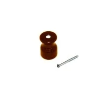 Isolatore Milano in Ceramica Marrone 22 x 16 mm con vite e