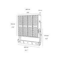 Big High Brightness Outdoor IP66 LED 1100W Floodlight for