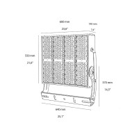 Big Proiettore LED 1175W IP66 da Esterni ad Alta Luminosità per