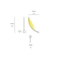 Cattaneo Heron Wall 95 LED Dimmable Applique Lamp for Indoor