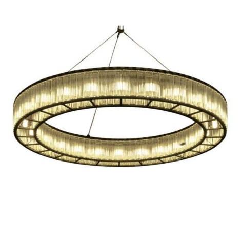 Santa & Cole Estadio 250 supports Pendant Big Glass Chandelier