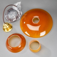 Louis Poulsen PH 3½-3 Limited Edition Suspension Lamp in Amber