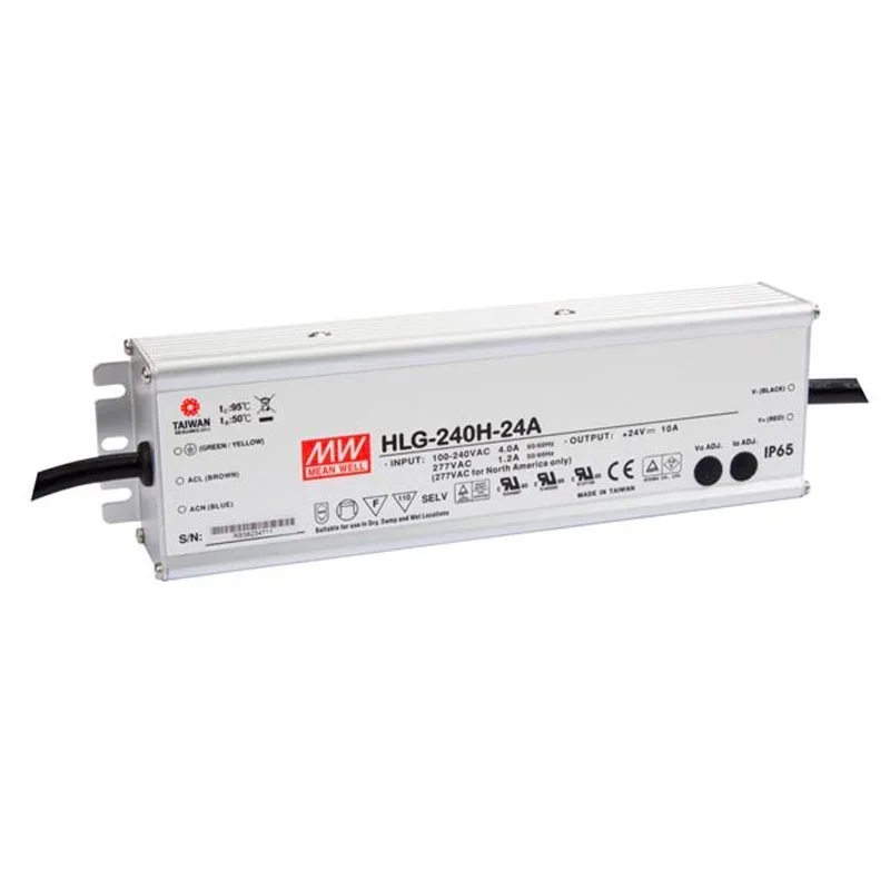 Meanwell Alimentatore HLG-240H-24A 240W 24V 10A IP67 Tensione Meanwell Alimentatore HLG-240H-24A 240W 24V 10A IP67 Tensione