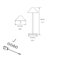 Louis Poulsen Keglen Tavolo Lampada LED a Cono da Interno By