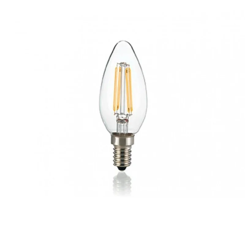 Ideal Lux Classic E14 LED Bulb 4W Olive 430lm 3000K Transparent Ideal Lux Classic E14 LED Bulb 4W Olive 430lm 3000K Transparent