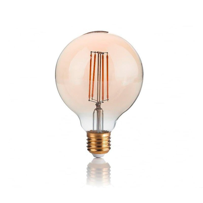 Ideal Lux Lampadina Ambrata Vintage E27 LED 4W Globo G95 300lm Ideal Lux Lampadina Ambrata Vintage E27 LED 4W Globo G95 300lm