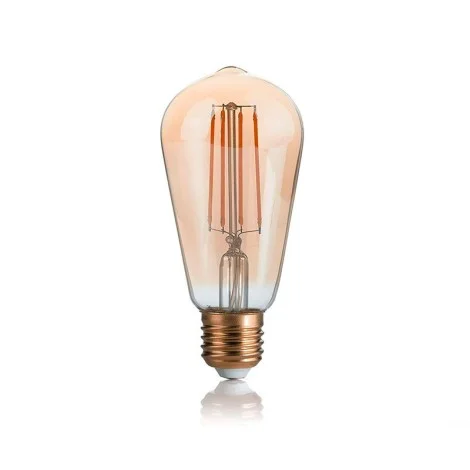 Ideal Lux Vintage Amber Bulb E27 LED 4W Cone 300lm 2200K Warm