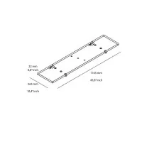Novalux Ceiling Mounting Kit for School Panel 1200x300mm
