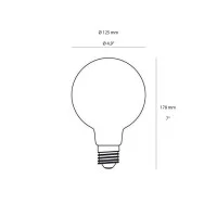 Lampo Lampadina Globo Ø125 LED E27 17W Filamento Trasparente