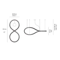 Rotaliana Squiggle H4 Lampada Tubolare a LED da Sospensione per Rotaliana Squiggle H4 Lampada Tubolare a LED da Sospensione per