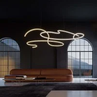 Rotaliana Squiggle H5 Tubular LED Suspension Lamp for Indoor By