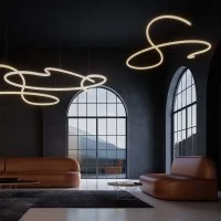 Rotaliana Squiggle H5 Tubular LED Suspension Lamp for Indoor By