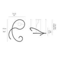 Rotaliana Squiggle H5 Lampada Tubolare a LED da Sospensione per Rotaliana Squiggle H5 Lampada Tubolare a LED da Sospensione per