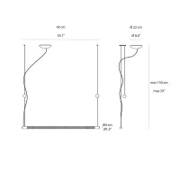 Rotaliana Squiggle H8 Tubular LED Suspension Lamp for Indoor By