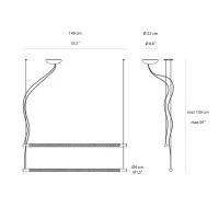 Rotaliana Squiggle H10 Tubular LED Suspension Lamp for Indoor