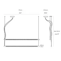 Rotaliana Squiggle H11 Tubular LED Suspension Lamp for Indoor