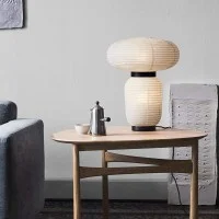 &Tradition Formakami JH18 Dimmable Table Lamp in Rice Paper By
