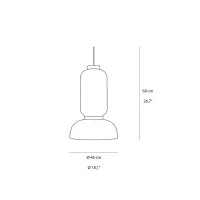 &Tradition Formakami Modular Suspension Lamp in Rice Paper By