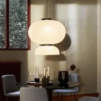 &Tradition Formakami Modular Suspension Lamp in Rice Paper By