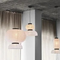 &Tradition Formakami Modular Suspension Lamp in Rice Paper By
