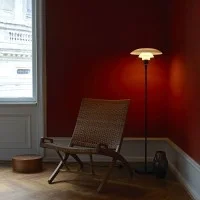 Louis Poulsen PH 3½-2½ Floor Lamp in Opal Glass By Poul