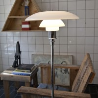 Louis Poulsen PH 3½-2½ Floor Lamp in Opal Glass By Poul