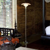 Louis Poulsen PH 3½-2½ Floor Lamp in Opal Glass By Poul