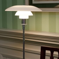 Louis Poulsen PH 3½-2½ Floor Lamp in Opal Glass By Poul