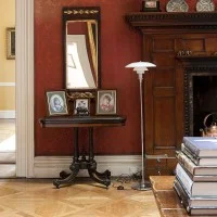 Louis Poulsen PH 3½-2½ Floor Lamp in Opal Glass By Poul
