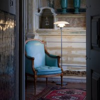 Louis Poulsen PH 3½-2½ Floor Lamp in Opal Glass By Poul