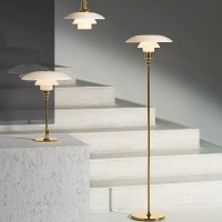 Louis Poulsen PH 3½-2½ Floor Lamp in Opal Glass By Poul