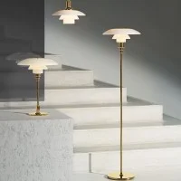 Louis Poulsen PH 3½-2½ Floor Lamp in Opal Glass By Poul