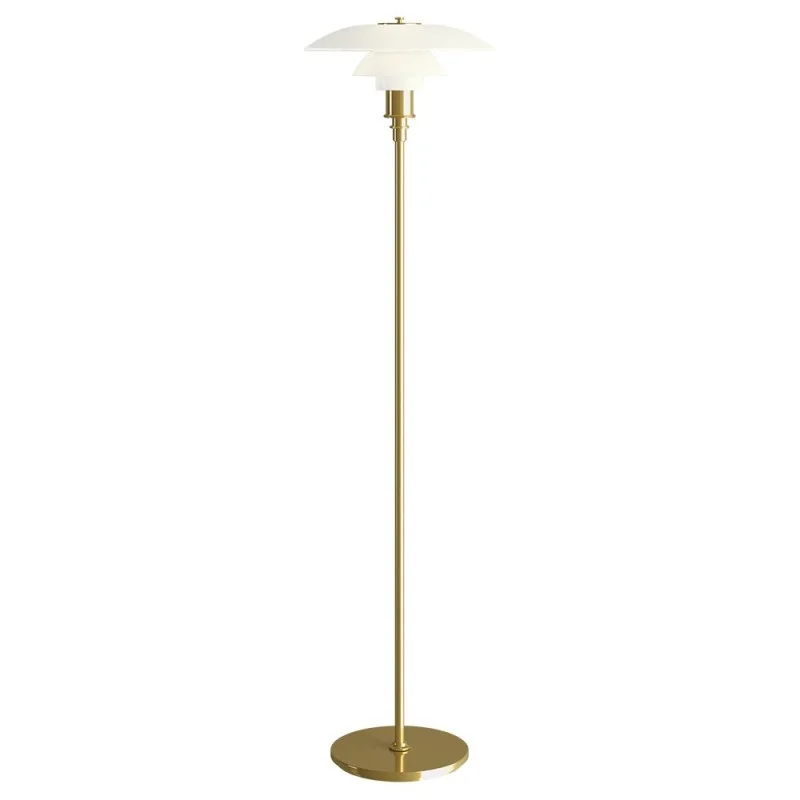Louis Poulsen PH 3½-2½ Floor Lamp in Opal Glass By Poul Louis Poulsen PH 3½-2½ Floor Lamp in Opal Glass By Poul