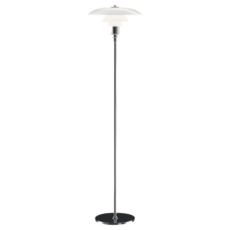 Louis Poulsen PH 3½-2½ Floor Lamp in Opal Glass By Poul