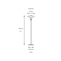 Louis Poulsen PH 3½-2½ Floor Lamp in Opal Glass By Poul