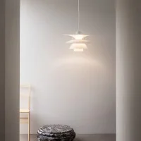 Louis Poulsen PH 5-4½ White Suspension Lamp By Poul Henningsen