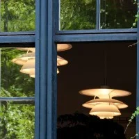 Louis Poulsen PH 5-4½ White Suspension Lamp By Poul Henningsen