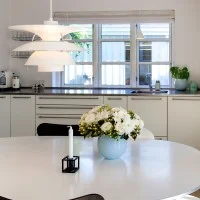 Louis Poulsen PH 5-4½ White Suspension Lamp By Poul Henningsen