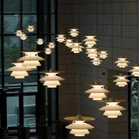 Louis Poulsen PH 5-4½ White Suspension Lamp By Poul Henningsen