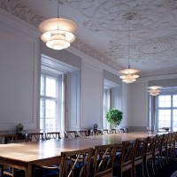 Louis Poulsen PH 5-4½ White Suspension Lamp By Poul Henningsen