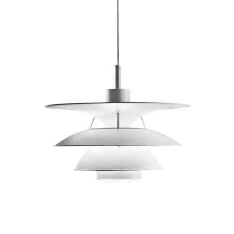 Louis Poulsen PH 5-4½ White Suspension Lamp By Poul Henningsen
