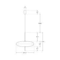 Astep Model 2065 LED Dimmable Suspension Lamp for Indoor By
